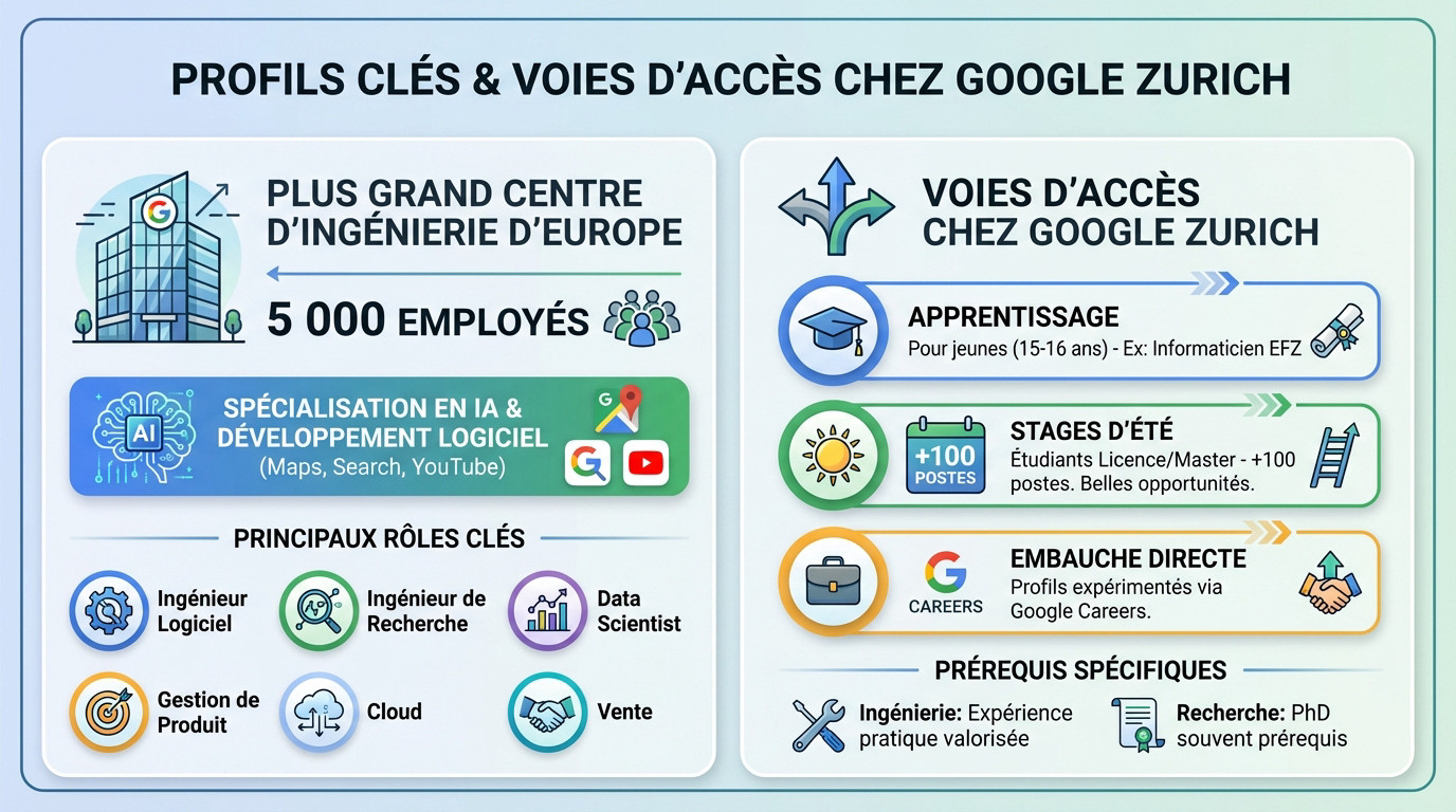 Google Zurich : profils clés et voies d'accès