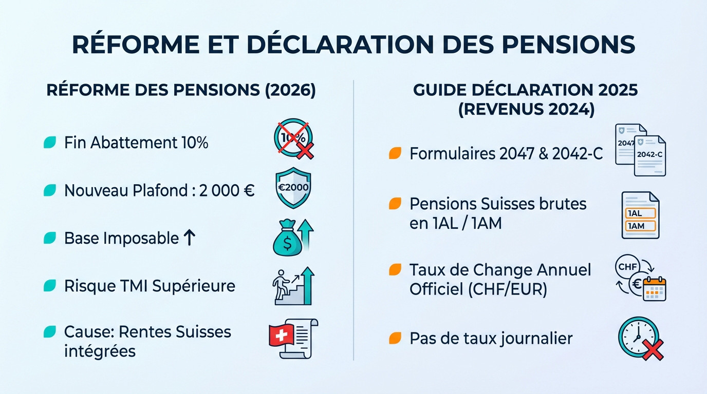 Réforme fiscale 2026 et déclaration des pensions frontalières
