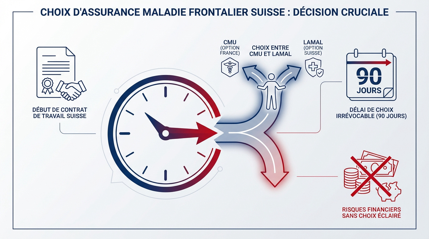Comparaison entre l'assurance maladie LAMal suisse et la CMU française pour les frontaliers