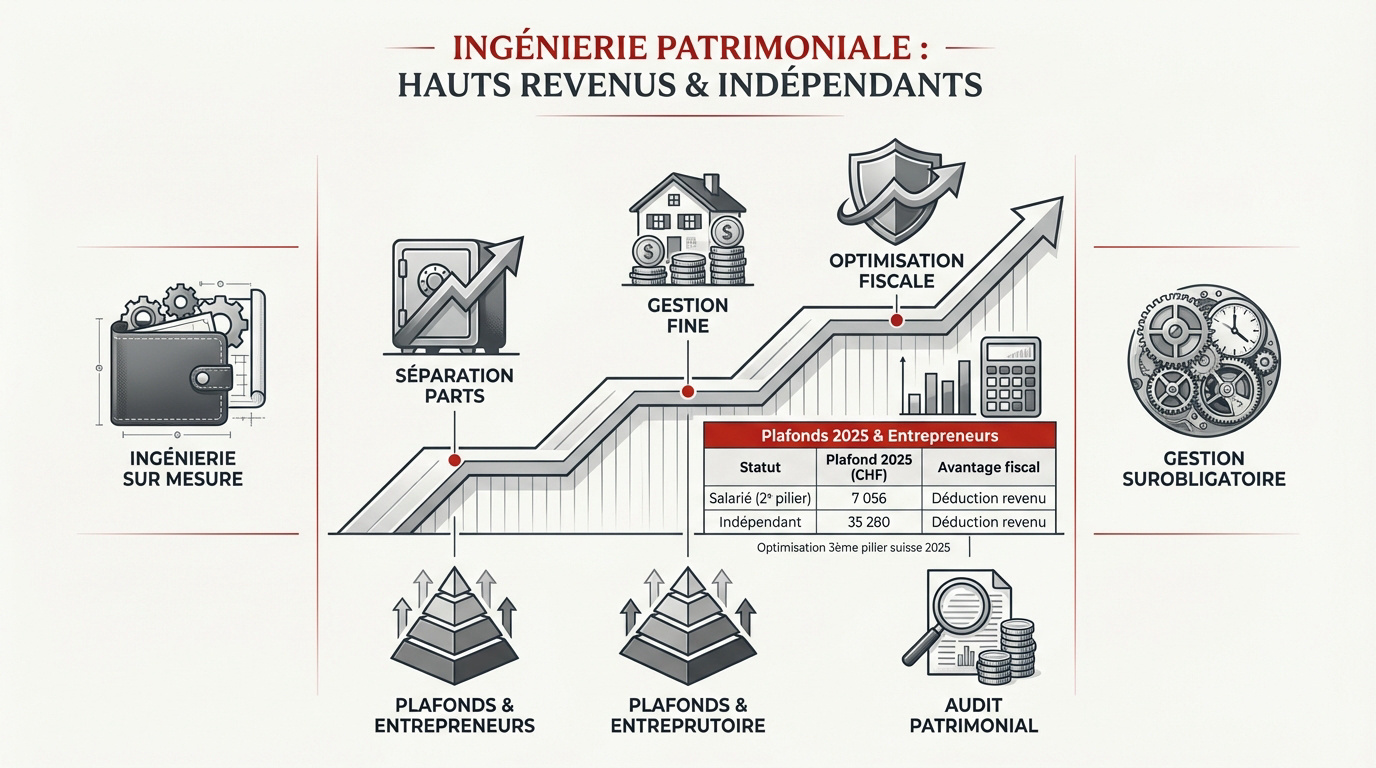 Conseil en ingénierie patrimoniale pour hauts revenus en Suisse
