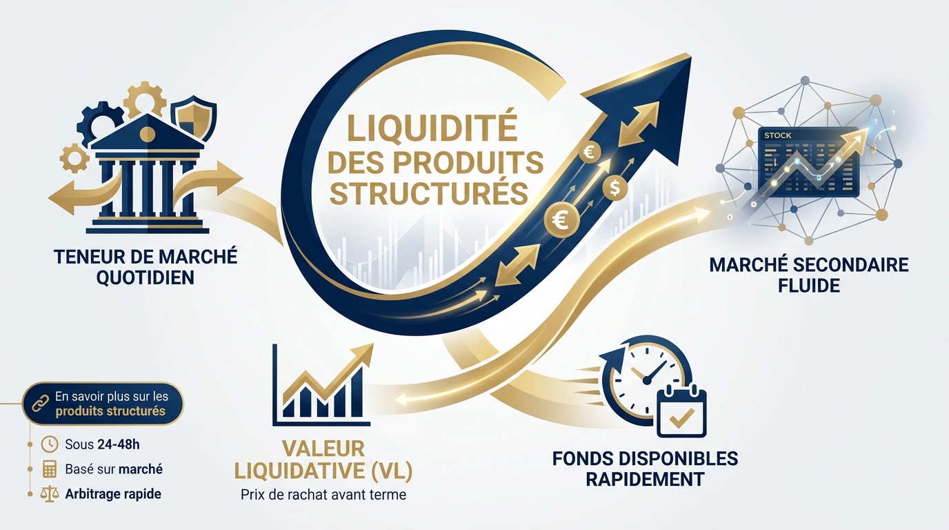 Analyse visuelle de la liquidité et des mécanismes de rachat des produits structurés
