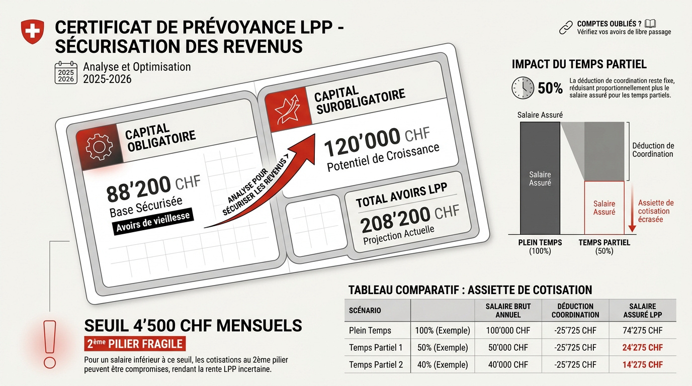 Analyse du certificat LPP pour l'optimisation de la retraite en Suisse