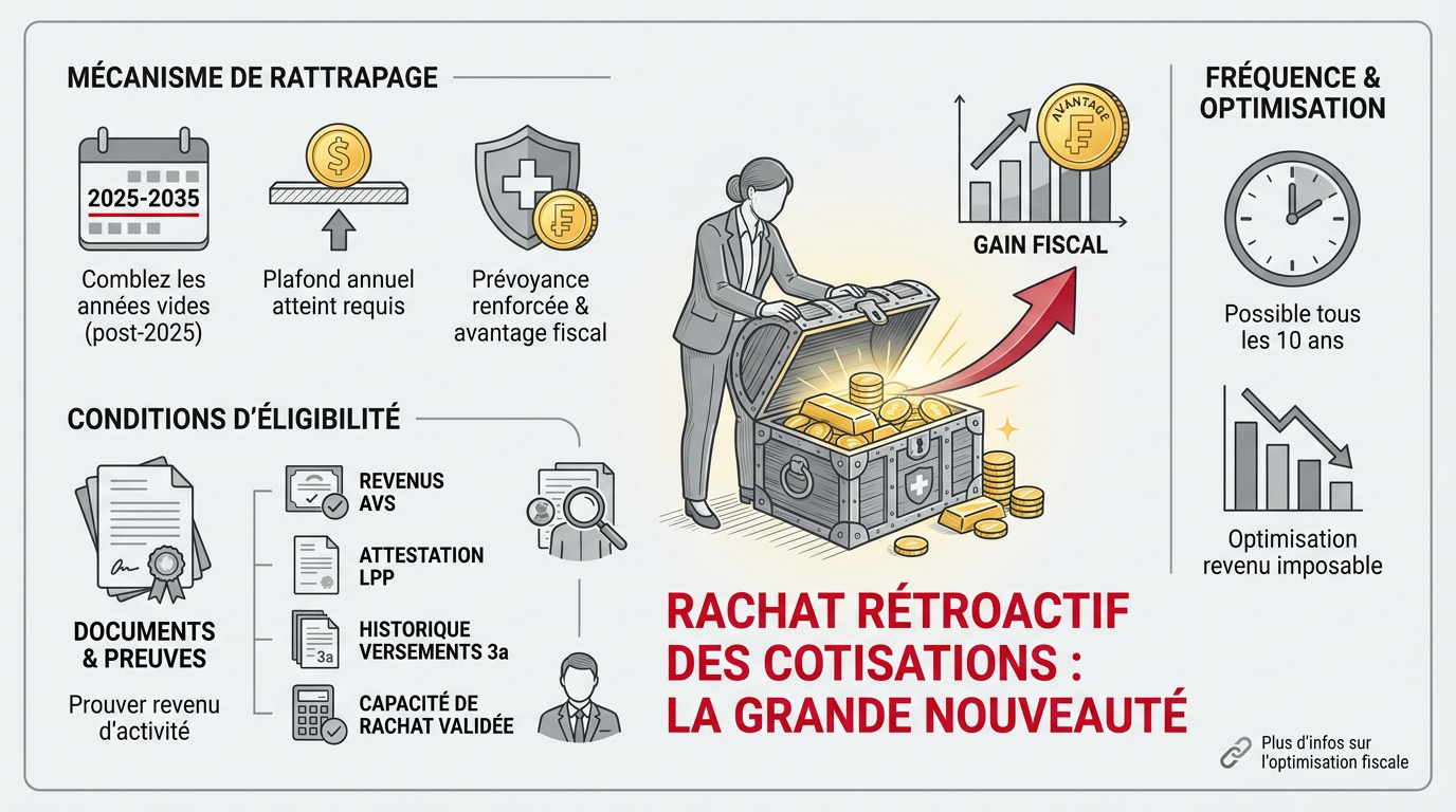 Optimisation de la prévoyance avec le rachat rétroactif du 3ème pilier