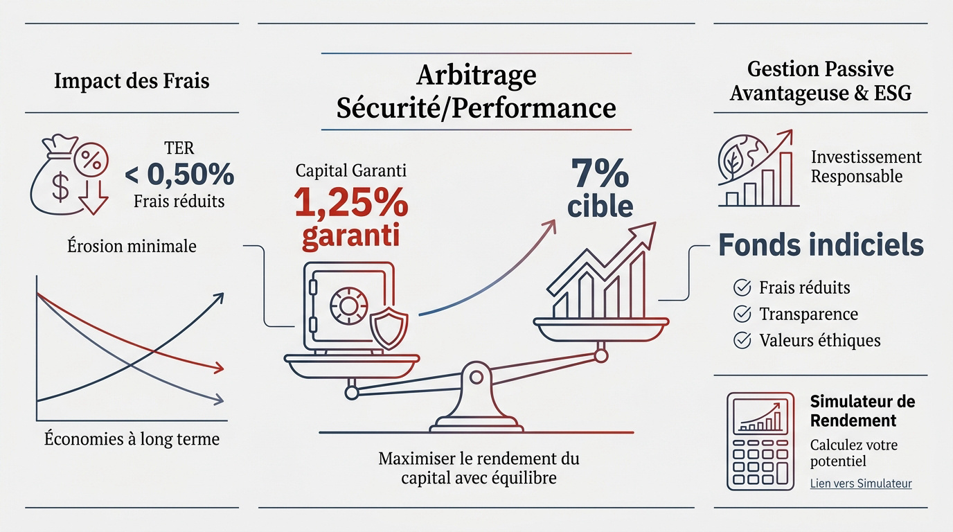 Infographie sur l'optimisation du rendement du capital LPP et libre passage