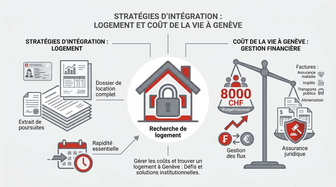 Vue aérienne des quartiers résidentiels de Genève illustrant le marché immobilier local
