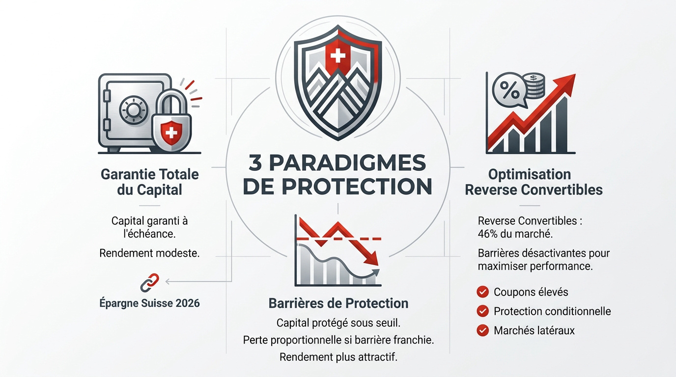 Graphique illustrant les stratégies de protection du capital en Suisse