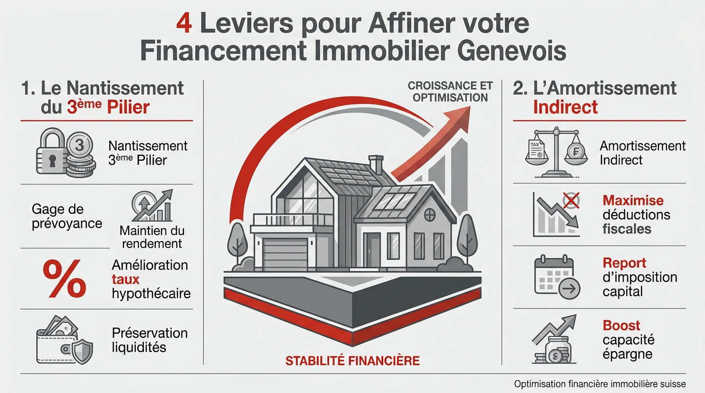 Conseiller financier analysant des options de financement immobilier à Genève