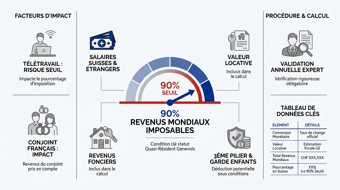 Optimisation fiscale et seuil de 90 pourcent pour le statut de quasi-résident à Genève