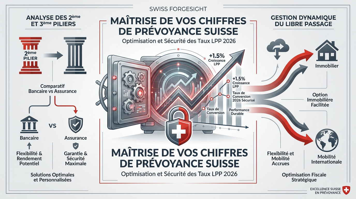 Analyse des taux LPP 2026 et optimisation de la prévoyance en Suisse