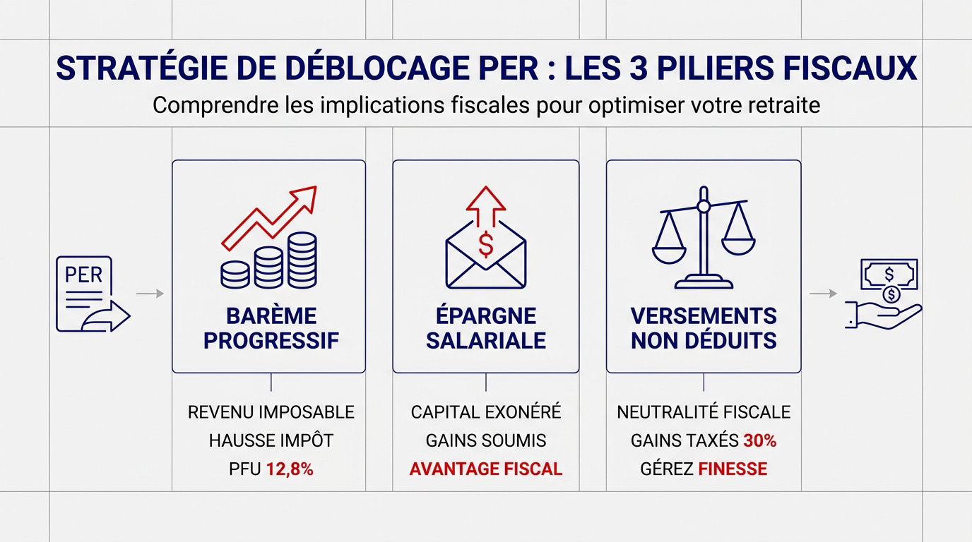 Illustration des piliers fiscaux du PER pour l'achat immobilier