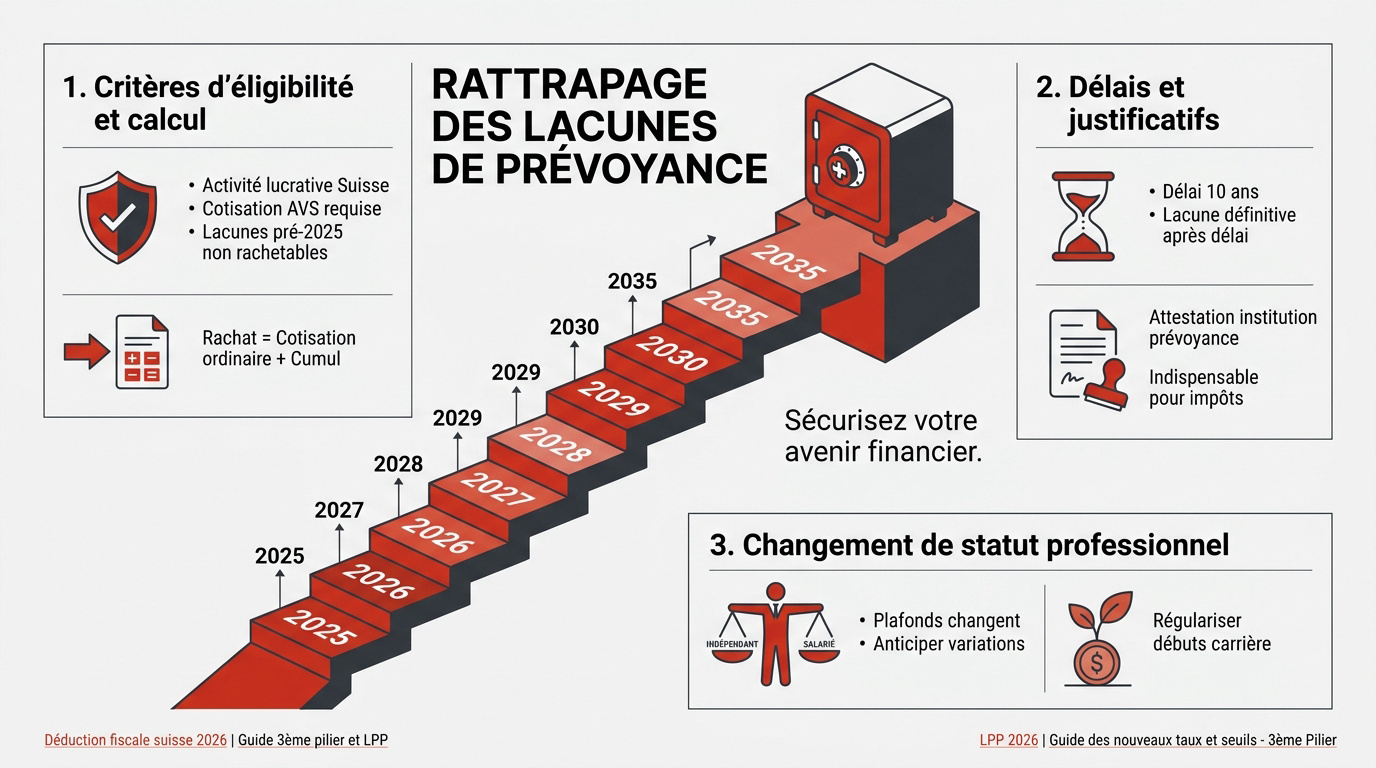 Rattrapage des lacunes de prévoyance et optimisation fiscale du 3ème pilier en Suisse