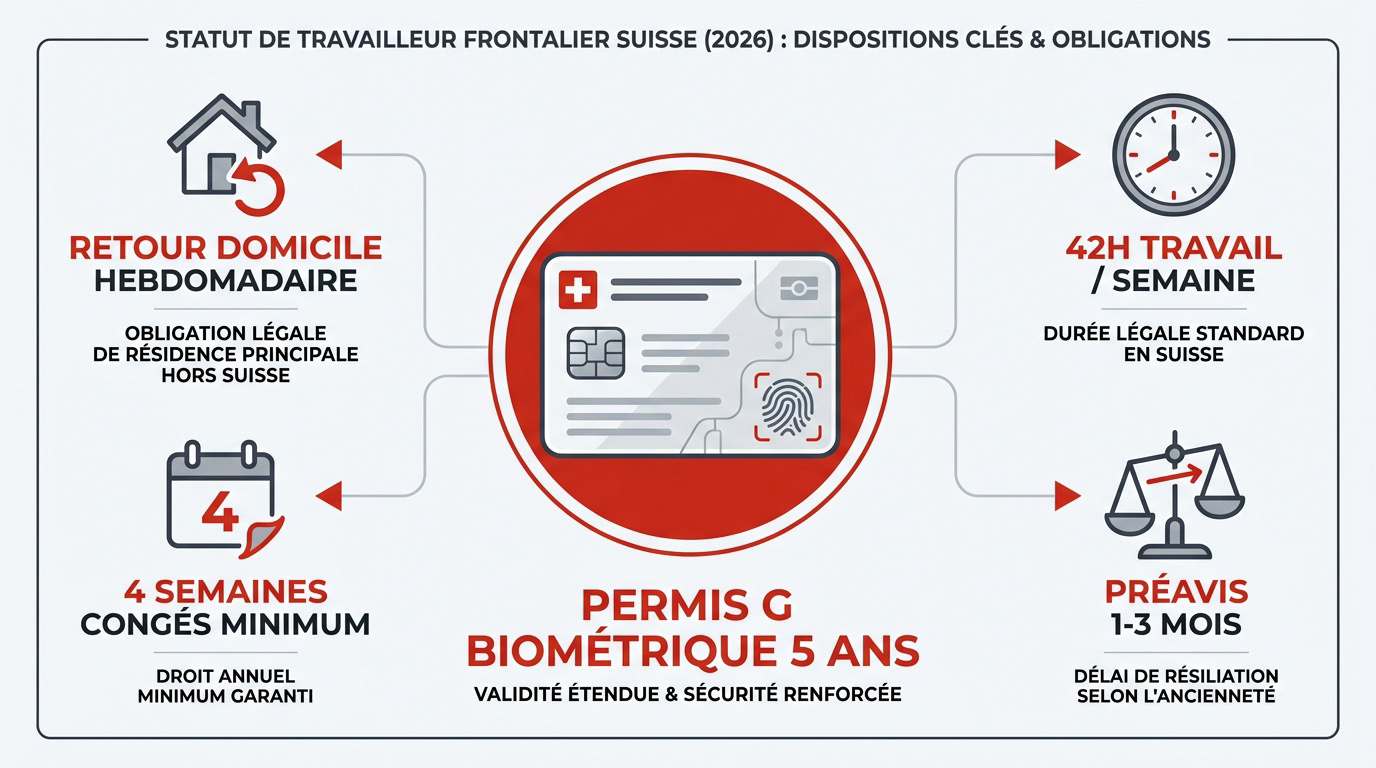 Carte biométrique et documents officiels pour le travailleur frontalier en Suisse