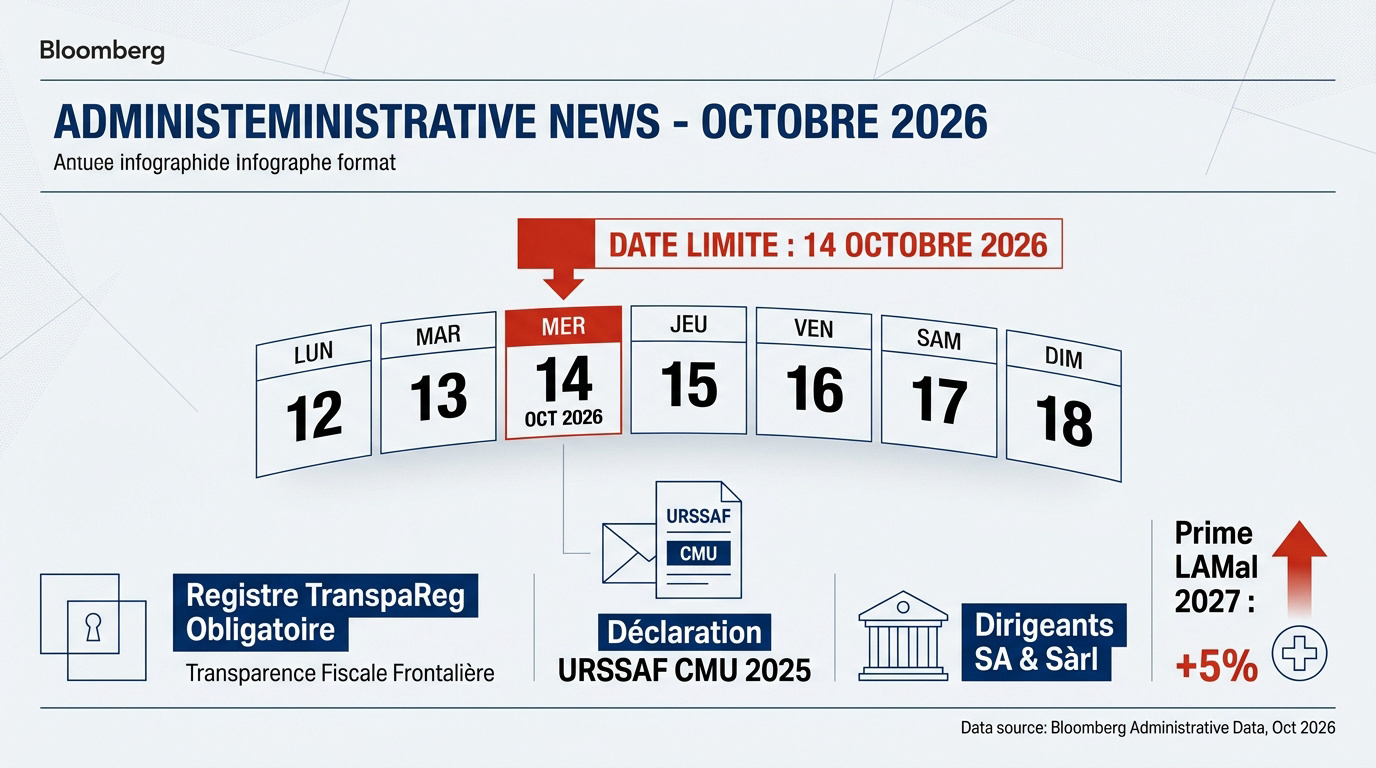 Calendrier des échéances administratives pour les frontaliers en octobre 2026
