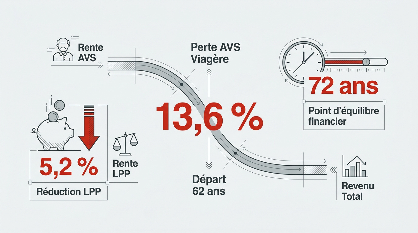 Analyse de la perte de revenus retraite Suisse